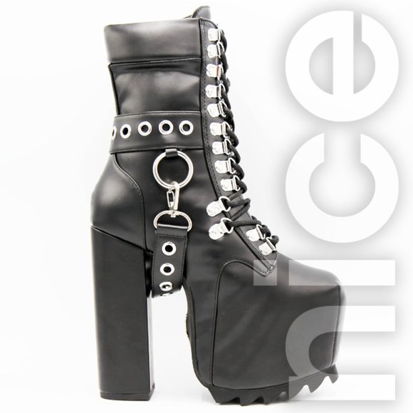 CHARLA TEDRICK LOCKUP PLATFORM BOOTS - Picture 1 of 7
